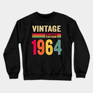 Vintage 1964 Limited Edition Birthday Crewneck Sweatshirt